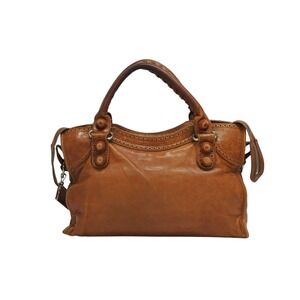 Balenciaga Handbag Giant City Brown Leather